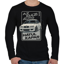 PRINTFASHION Az igazi autó hátul kapar - Férfi hosszú ujjú póló - Fekete férfi póló