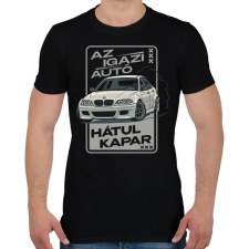 PRINTFASHION Az igazi autó hátul kapar - Férfi póló - Fekete férfi póló