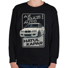 PRINTFASHION Az igazi autó hátul kapar - Gyerek pulóver - Fekete gyerek pulóver, kardigán