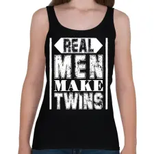 PRINTFASHION Az igazi férfiak - Női atléta - Fekete női trikó