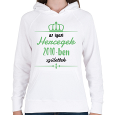 PRINTFASHION Az igazi hercegek - Évszámmal - Női kapucnis pulóver - Fehér