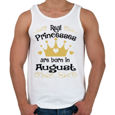 PRINTFASHION Az igazi hercegnők augusztusban születnek - Férfi atléta - Fehér gyógyhatású készítmény