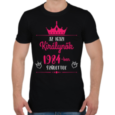 PRINTFASHION Az igazi királynők - Évszámmal - Férfi póló - Fekete