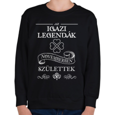 PRINTFASHION Az igazi legendák - Gyerek pulóver - Fekete