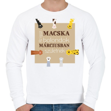 PRINTFASHION Az igazi macska bolondok - Férfi pulóver - Fehér női pulóver, kardigán