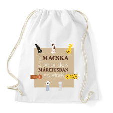 PRINTFASHION Az igazi macska bolondok - Sportzsák, Tornazsák - Fehér tornazsák