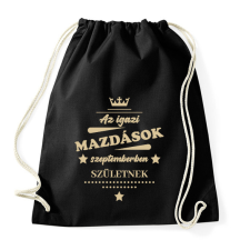 PRINTFASHION Az igazi Mazdások - Hónappal - Sportzsák, Tornazsák - Fekete tornazsák
