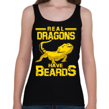 PRINTFASHION Az igazi sárkányoknak van szakálla - Női atléta - Fekete női trikó