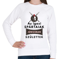 PRINTFASHION AZ igazi SPÁRTAIAK Júniusban születtek! - Női pulóver - Fehér női pulóver, kardigán