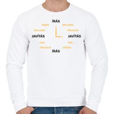 PRINTFASHION Az író órája - Férfi pulóver - Fehér