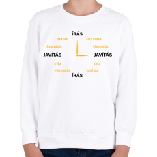 PRINTFASHION Az író órája - Gyerek pulóver - Fehér