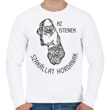 PRINTFASHION Az istenek szakállat hordanak - Férfi pulóver - Fehér férfi pulóver, kardigán
