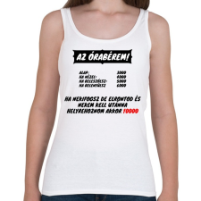 PRINTFASHION AZ ÓRABÉREM - Női atléta - Fehér női trikó