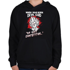 PRINTFASHION Az ördög vetélytársa - Gyerek kapucnis pulóver - Fekete gyerek pulóver, kardigán