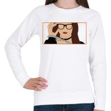 PRINTFASHION Az örökösnő álarca mögött - Anna - Női pulóver - Fehér női pulóver, kardigán