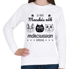 PRINTFASHION Az őrült macskás nők - Női pulóver - Fehér