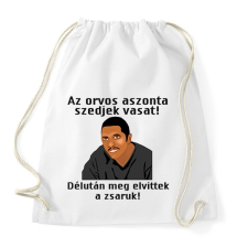 PRINTFASHION az orvos aztmondta... - Sportzsák, Tornazsák - Fehér tornazsák