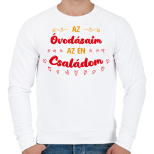 PRINTFASHION Az óvodásaim - Férfi pulóver - Fehér férfi pulóver, kardigán