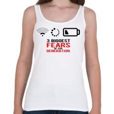 PRINTFASHION Az új generáció legnagyobb félelmei - Női atléta - Fehér