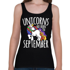 PRINTFASHION Az unikornisok szeptemberben születtek - Női atléta - Fekete