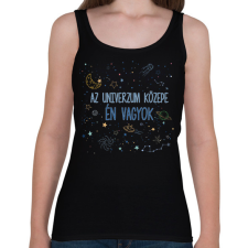 PRINTFASHION Az univerzum közepe - Női atléta - Fekete női trikó