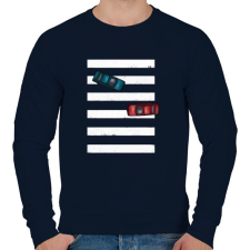 PRINTFASHION Az út közepén - Férfi pulóver - Sötétkék férfi pulóver, kardigán