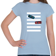 PRINTFASHION Az út közepén - Női póló - Világoskék