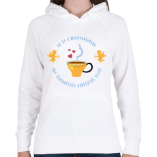 PRINTFASHION Az út mennyországba - Tea - Női kapucnis pulóver - Fehér