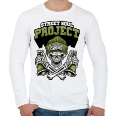 PRINTFASHION Az utca lelke - Férfi hosszú ujjú póló - Fehér