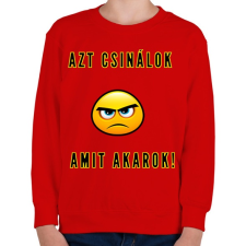 PRINTFASHION AZT CSINÁLOK AMIT AKAROK - Gyerek pulóver - Piros gyerek pulóver, kardigán