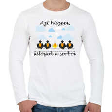 PRINTFASHION Azt hiszem - Férfi hosszú ujjú póló - Fehér