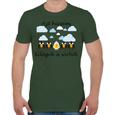 PRINTFASHION Azt hiszem - Férfi póló - Katonazöld