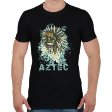 PRINTFASHION Azték Koponya minta - Férfi póló - Fekete férfi póló
