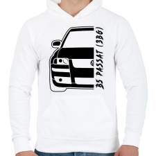 PRINTFASHION B5 passat 3BG - Férfi kapucnis pulóver - Fehér férfi pulóver, kardigán