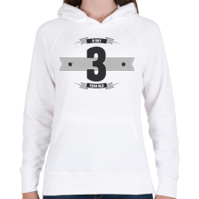 PRINTFASHION b-day-03-dark-lightgrey - Női kapucnis pulóver - Fehér női pulóver, kardigán