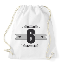 PRINTFASHION b-day-06-dark-lightgrey - Sportzsák, Tornazsák - Fehér tornazsák