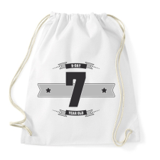 PRINTFASHION b-day-07-dark-lightgrey - Sportzsák, Tornazsák - Fehér tornazsák