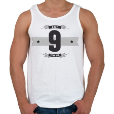 PRINTFASHION b-day-09-dark-lightgrey - Férfi atléta - Fehér atléta, trikó