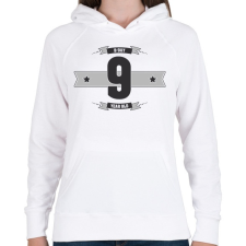 PRINTFASHION b-day-09-dark-lightgrey - Női kapucnis pulóver - Fehér női pulóver, kardigán