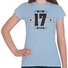 PRINTFASHION b-day-17-dark-lightgrey - Női póló - Világoskék