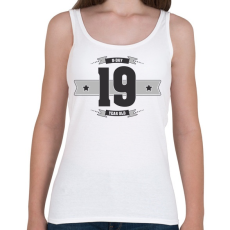 PRINTFASHION b-day-19-dark-lightgrey - Női atléta - Fehér