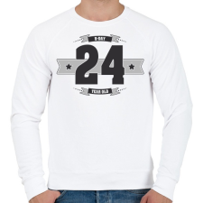 PRINTFASHION b-day-24-dark-lightgrey - Férfi pulóver - Fehér férfi pulóver, kardigán