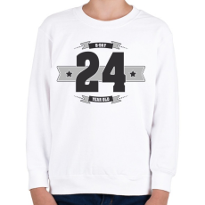 PRINTFASHION b-day-24-dark-lightgrey - Gyerek pulóver - Fehér
