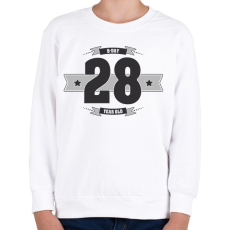 PRINTFASHION b-day-28-dark-lightgrey - Gyerek pulóver - Fehér
