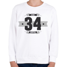 PRINTFASHION b-day-34-dark-lightgrey - Gyerek pulóver - Fehér