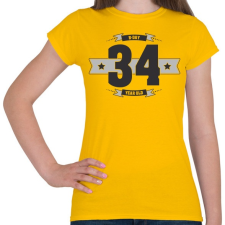 PRINTFASHION b-day-34-dark-lightgrey - Női póló - Sárga női póló