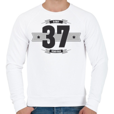PRINTFASHION b-day-37-dark-lightgrey - Férfi pulóver - Fehér