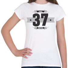 PRINTFASHION b-day-37-dark-lightgrey - Női póló - Fehér női póló