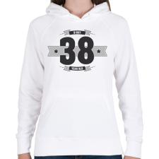 PRINTFASHION b-day-38-dark-lightgrey - Női kapucnis pulóver - Fehér női pulóver, kardigán