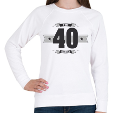 PRINTFASHION b-day-40-dark-lightgrey - Női pulóver - Fehér női pulóver, kardigán